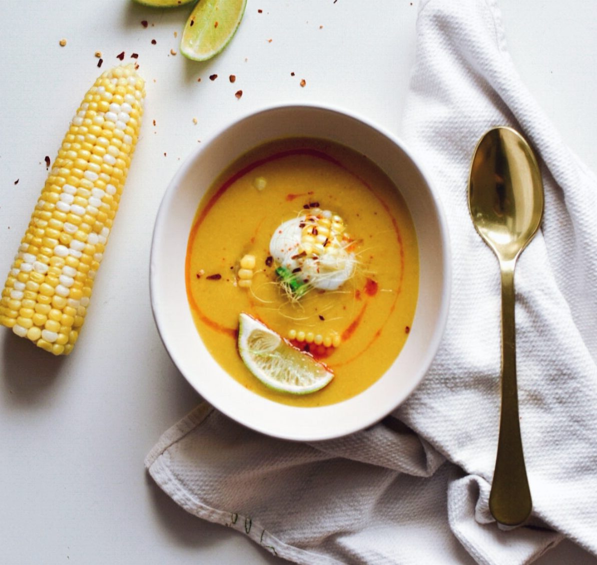 Sweet corn veg: soup