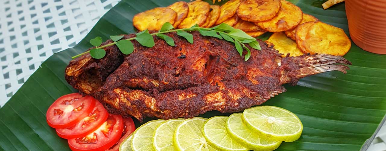 Fish Pollichathu (Karimeen, Neimeen, Avoli) 